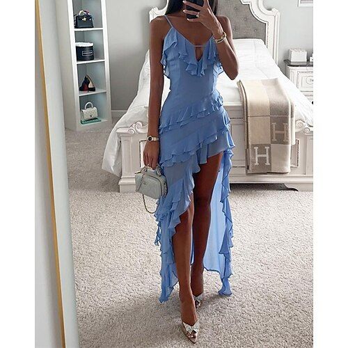 Women's Midi Dress Casual Dress Cocktail Dress Wedding Guest Dress Chiffon Dress Fashion Outdoor Holiday Date Regular Fi