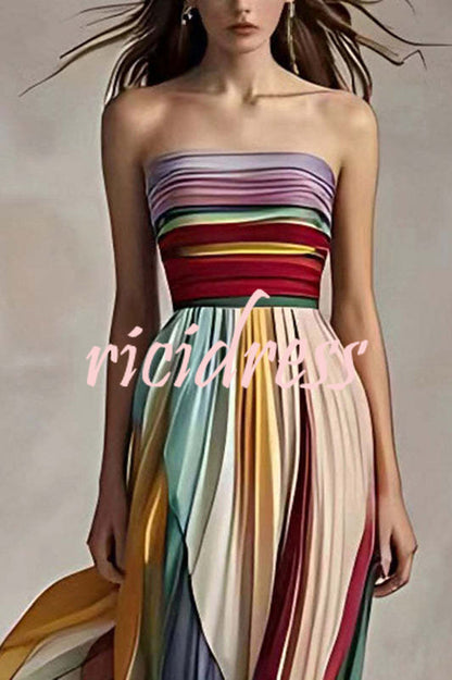 shoulder Tube Top Waist Color Maxi Dress Vivienne Off-Shoulder Maxi Dress