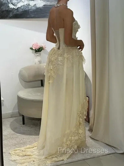 Pink Vivienne A-Line Lace Prom Dress