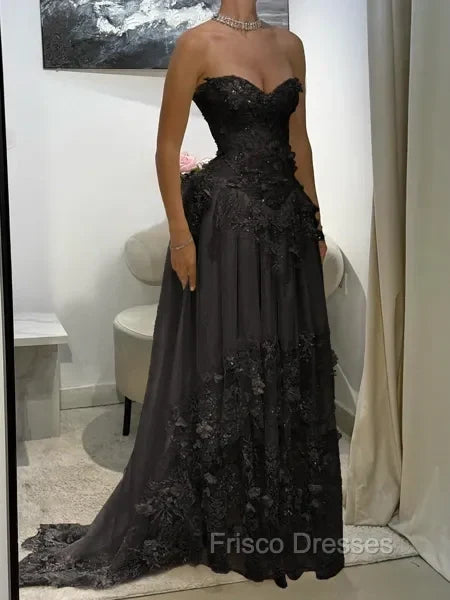 Fuchsia Vivienne A-Line Lace Prom Dress