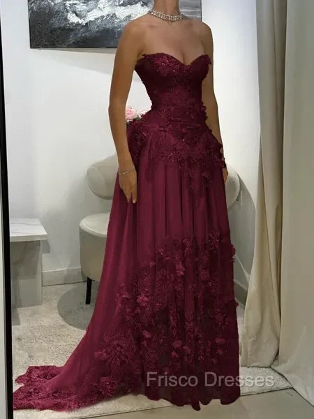 Orange Vivienne A-Line Lace Prom Dress