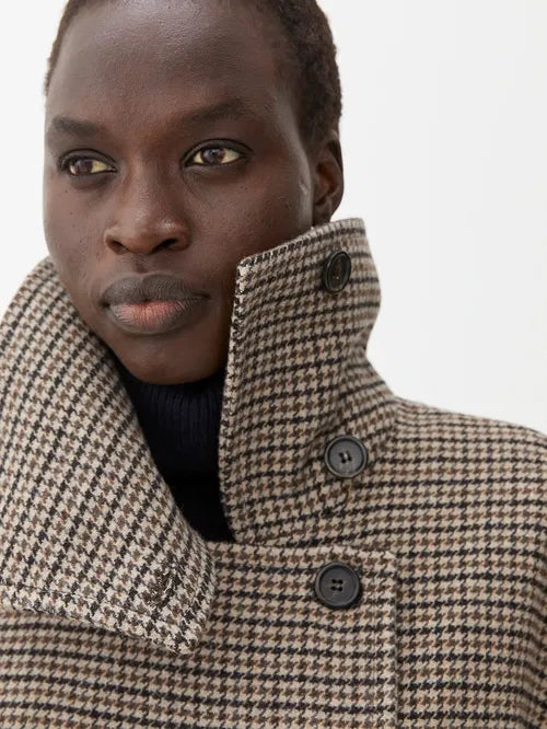 Chequered Wool-Blend Jacket