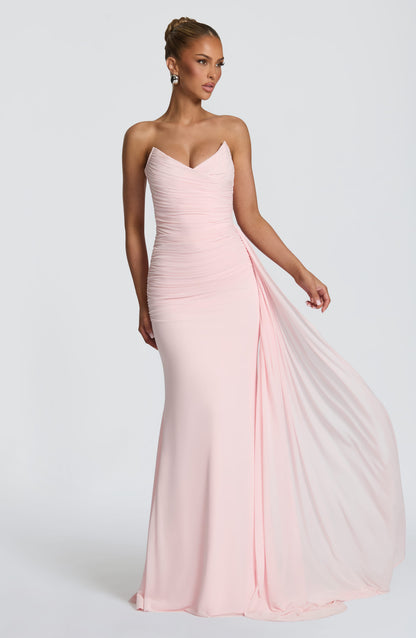Blush Ashika Plum Linen Maxi Dress