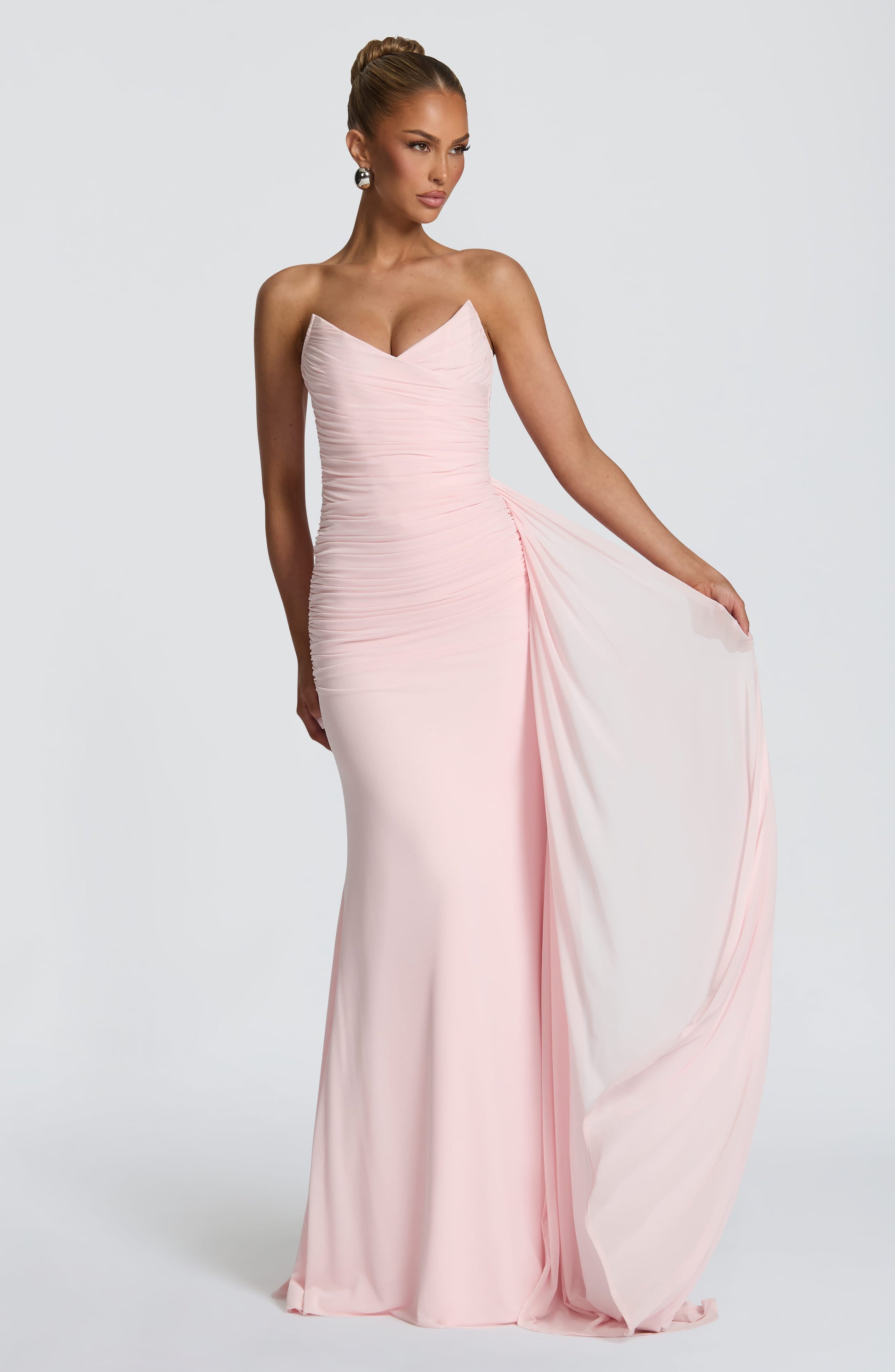 Blush Ashika Plum Linen Maxi Dress