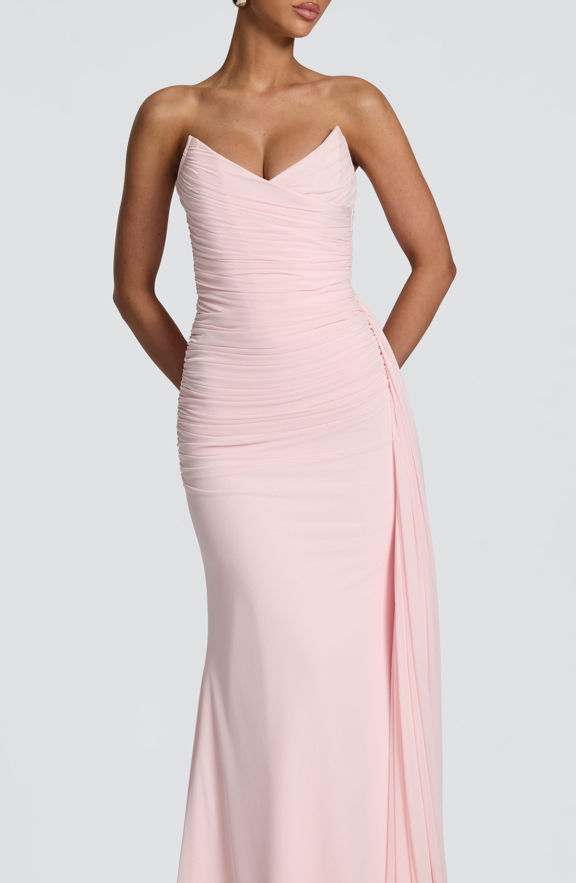 Blush Ashika Plum Linen Maxi Dress