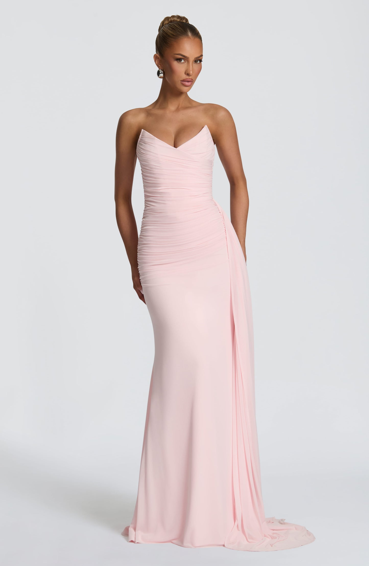 Blush Ashika Plum Linen Maxi Dress