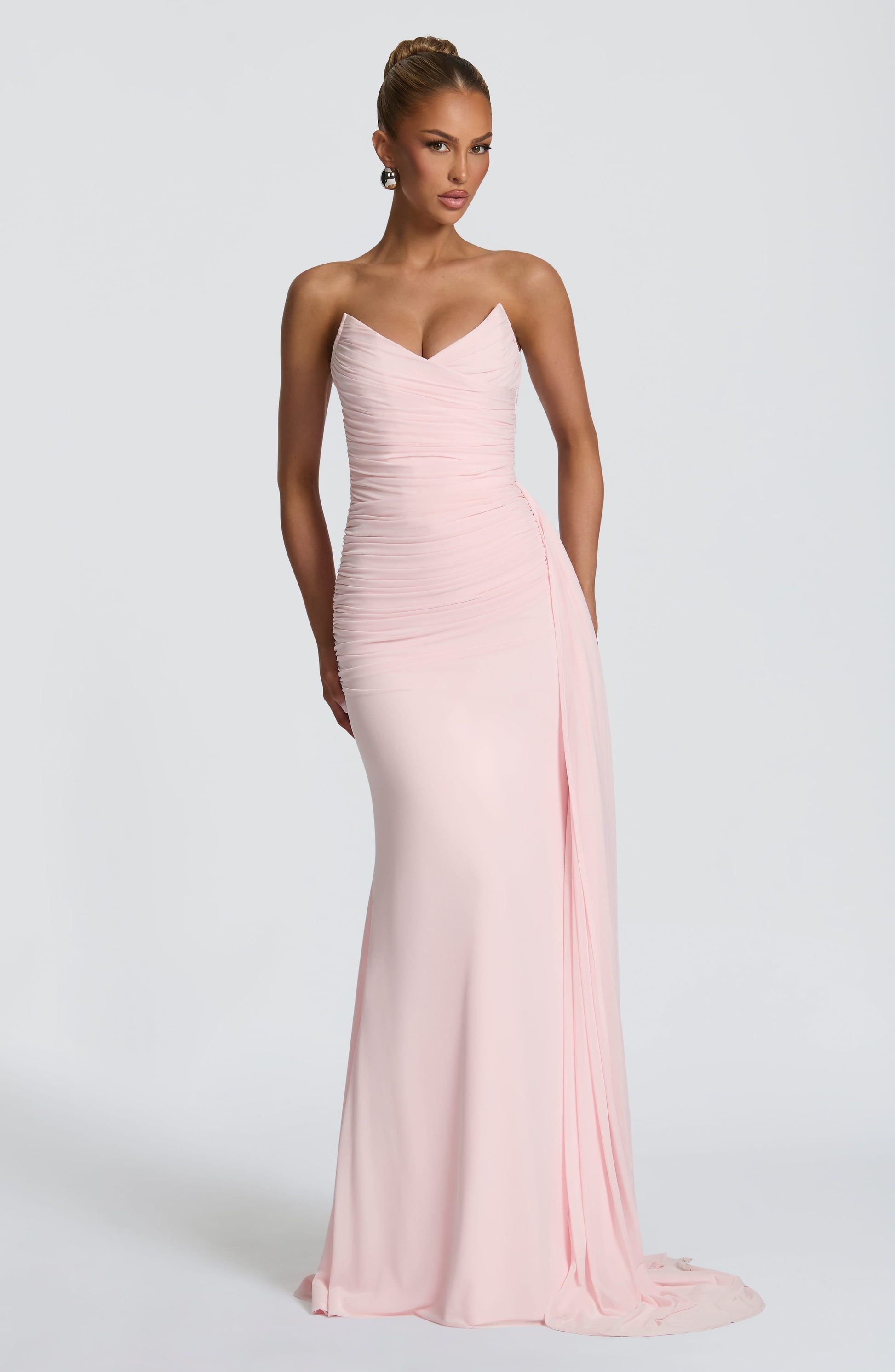 Blush Ashika Plum Linen Maxi Dress