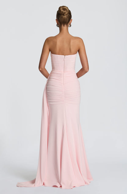 Blush Ashika Plum Linen Maxi Dress