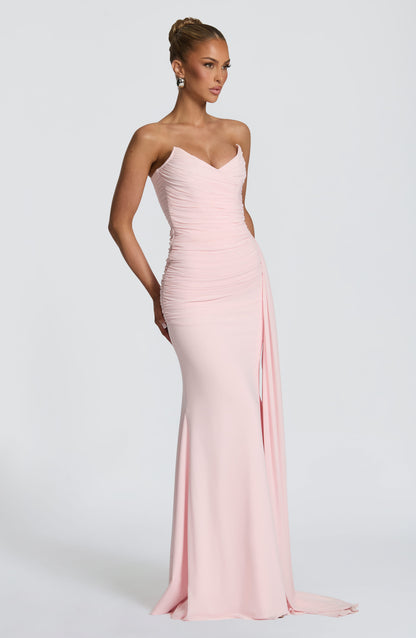 Blush Ashika Plum Linen Maxi Dress