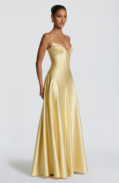 Lemon Asterin Plum Maxi Dress