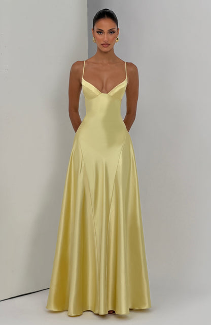 Lemon Asterin Plum Maxi Dress