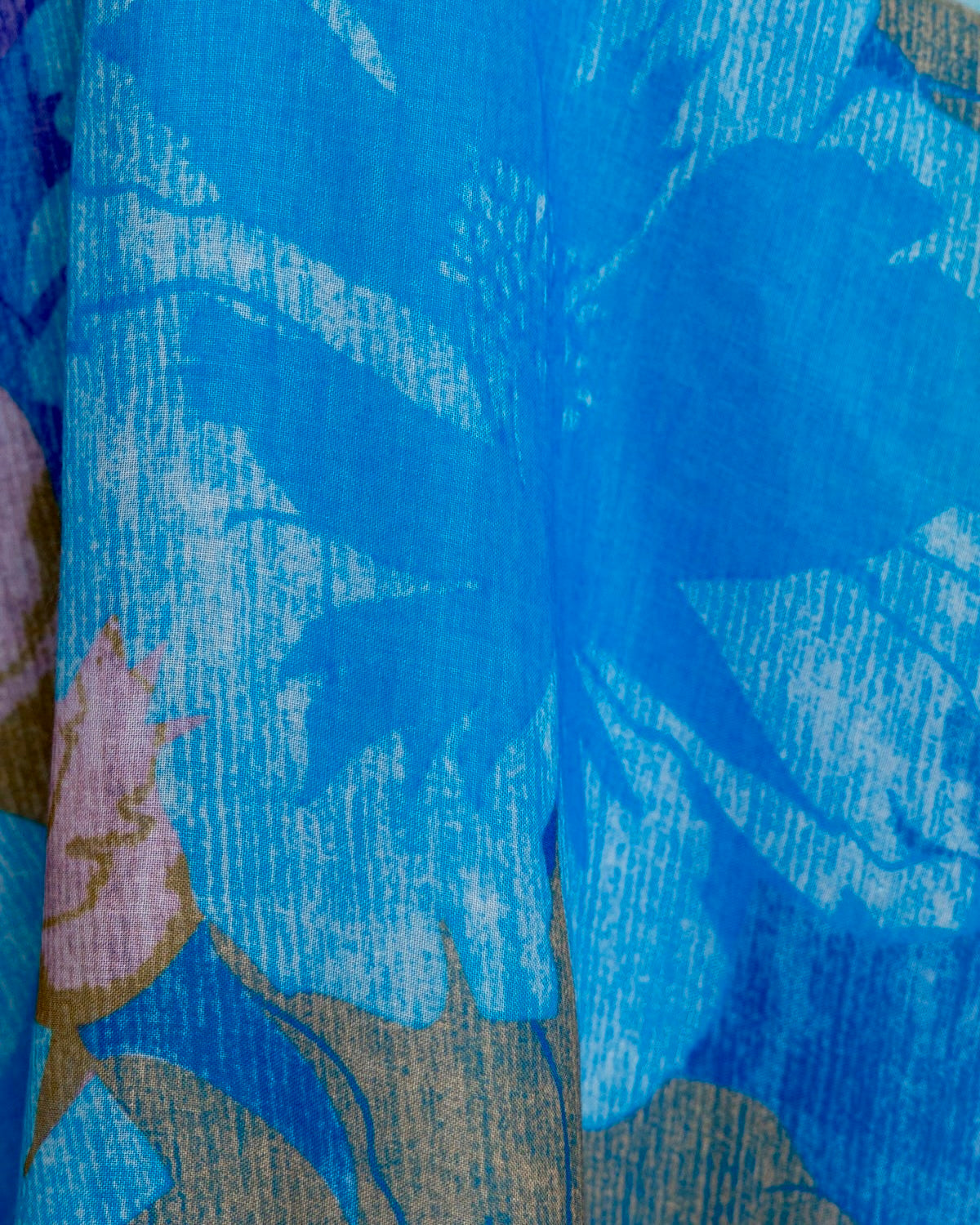 Blue Print Audrey Halterneck Maxi Dress in Blue Print