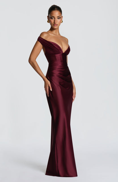Cherry Lacquer Aurelia Cherry Lacquer Maxi Dress