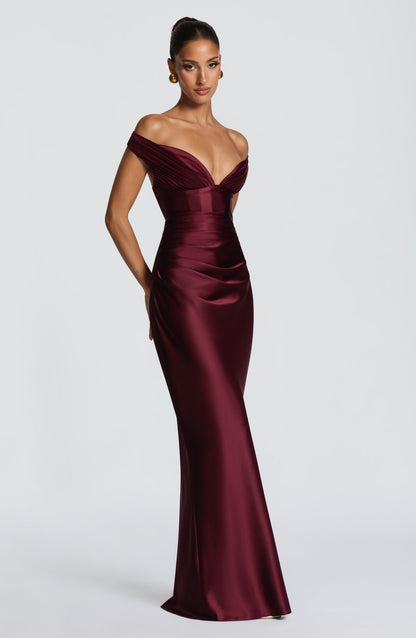Cherry Lacquer Aurelia Cherry Lacquer Maxi Dress