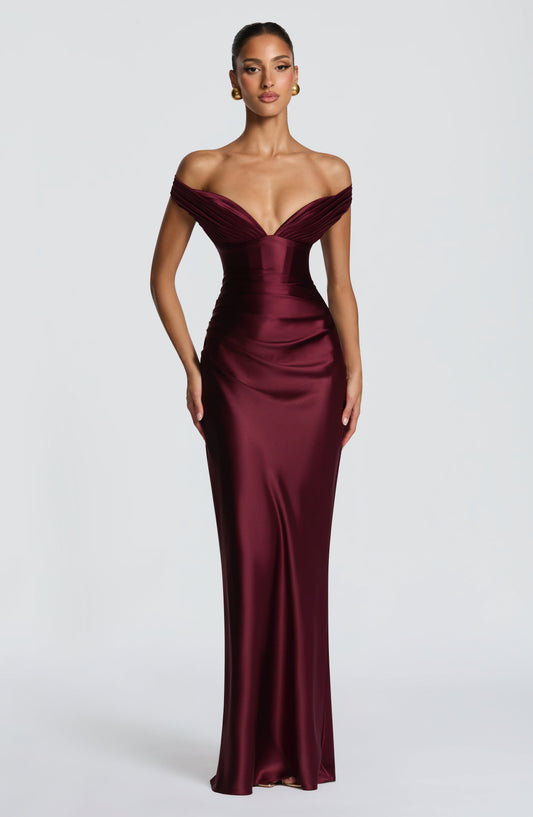 Cherry Lacquer Aurelia Cherry Lacquer Maxi Dress