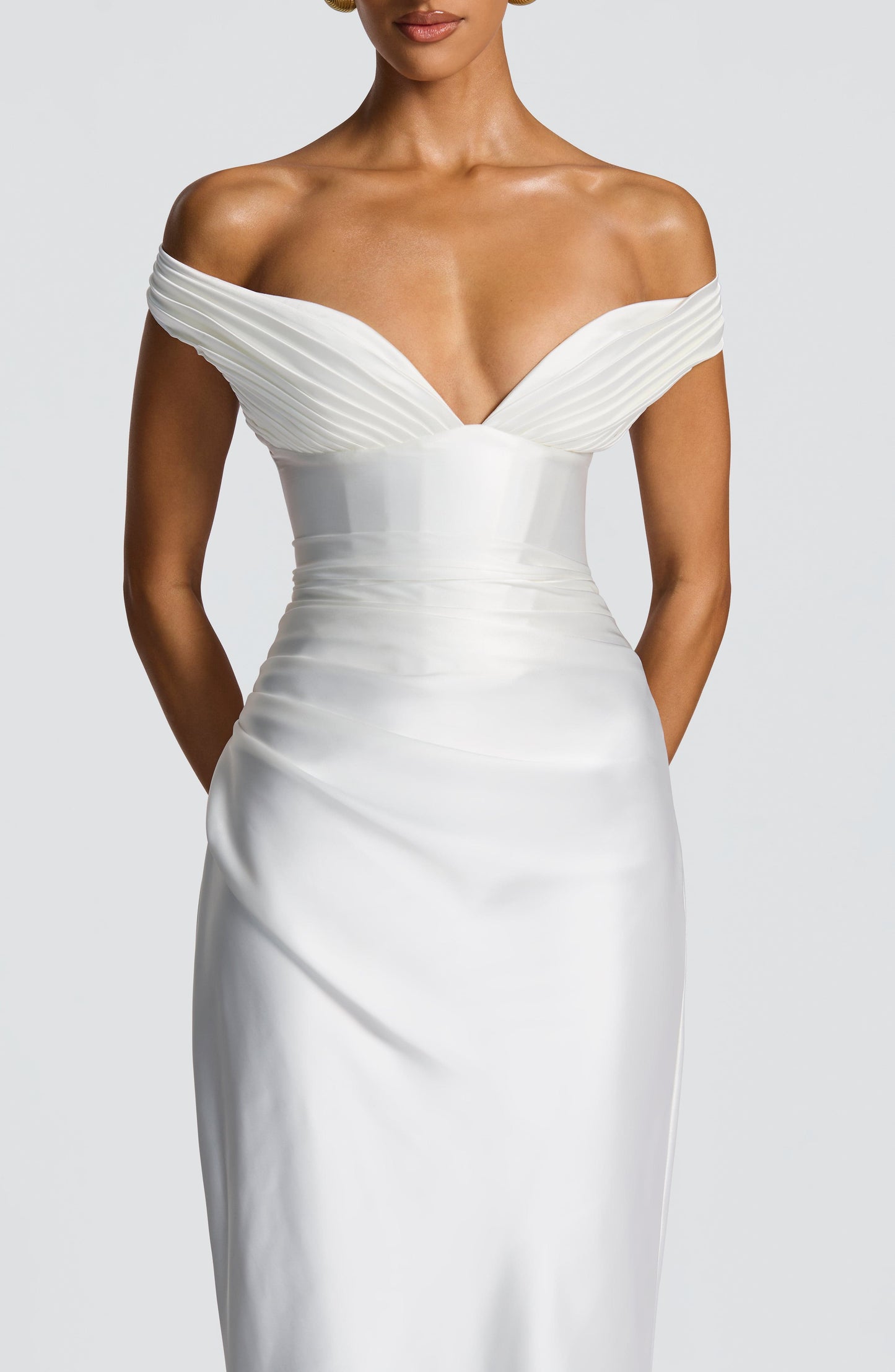 Ivory Aurelia Cherry Lacquer Maxi Dress