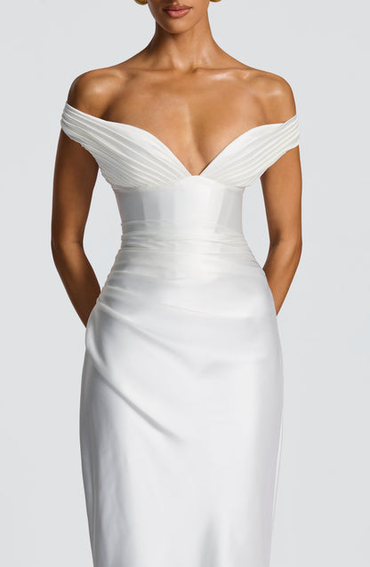 Ivory Aurelia Cherry Lacquer Maxi Dress