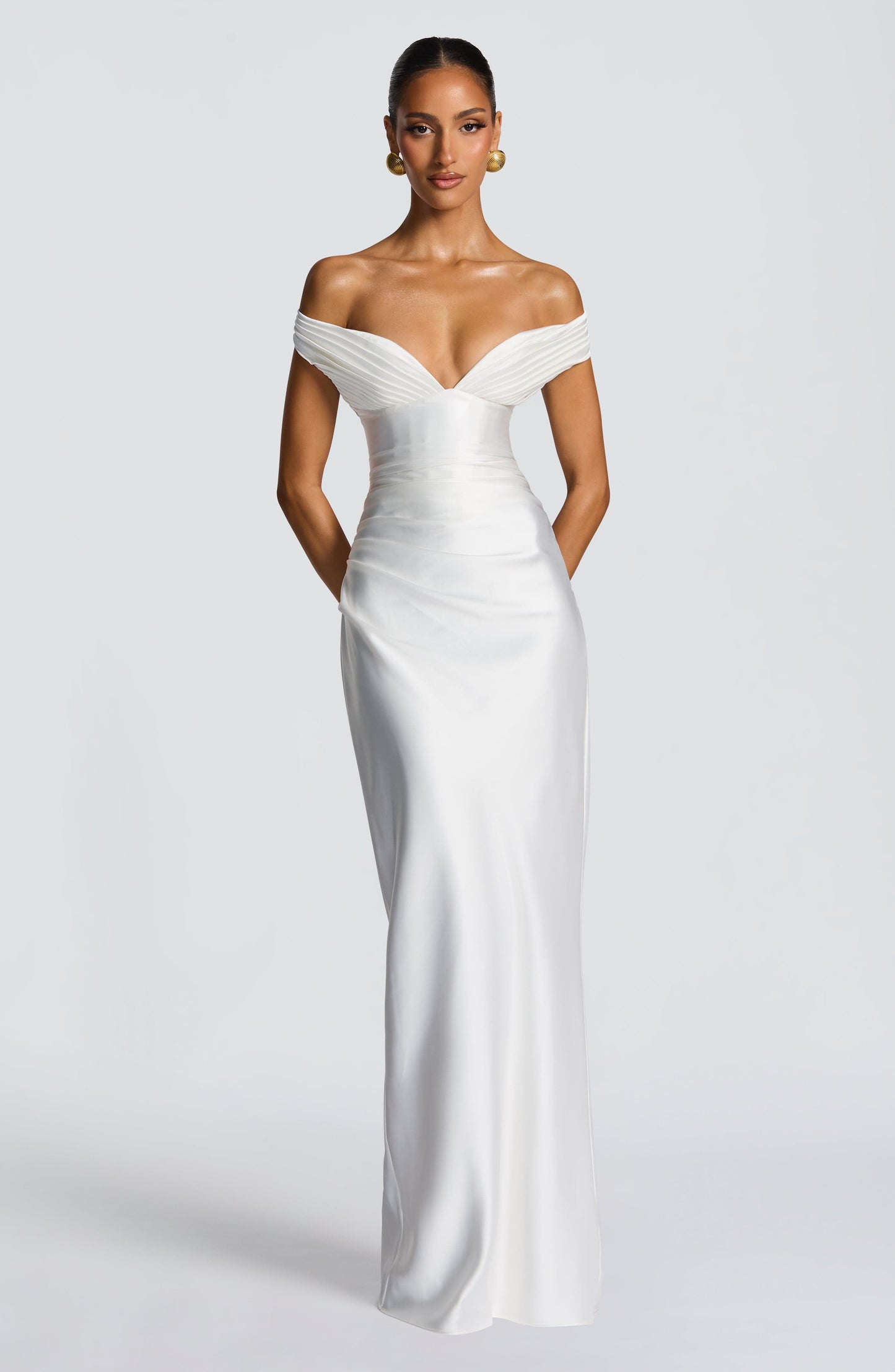 Ivory Aurelia Cherry Lacquer Maxi Dress