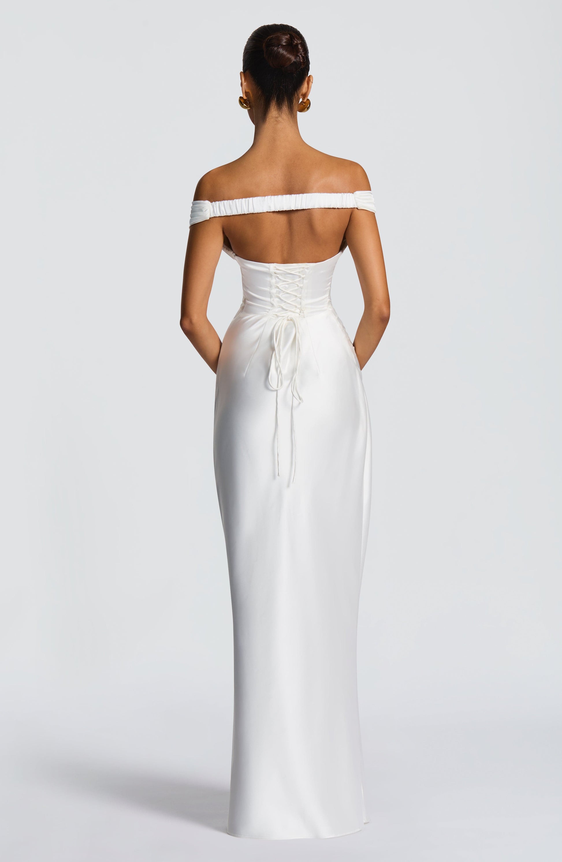Ivory Aurelia Cherry Lacquer Maxi Dress