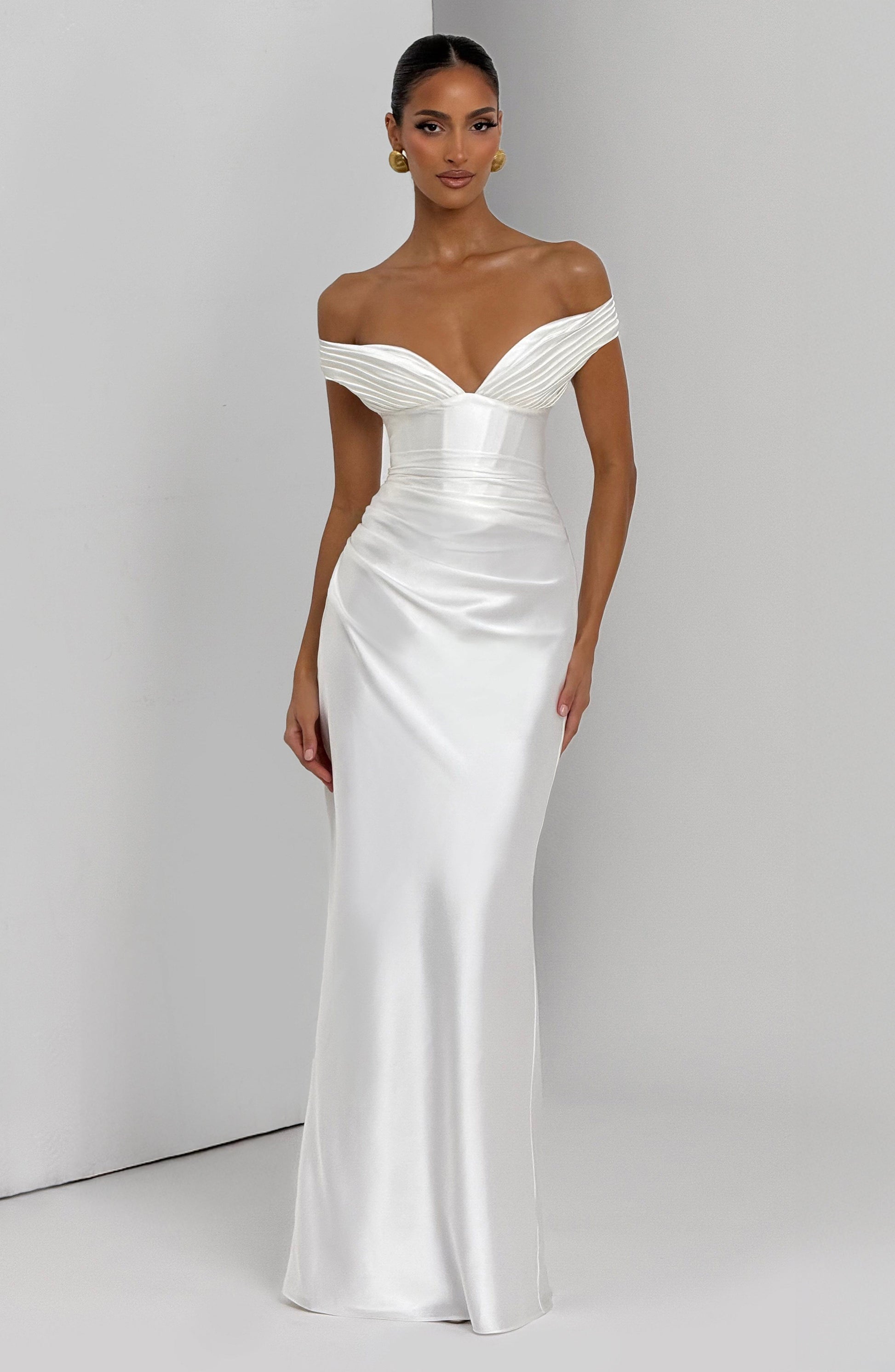 Ivory Aurelia Cherry Lacquer Maxi Dress