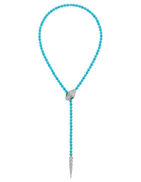 Austin Blaze Paola Turquoise Serpent Lariat Necklace