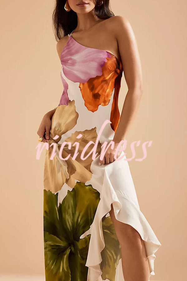 White Arabella Floral Maxi Slip Dress