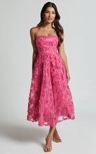 Rheiva Strapless Midi Dress
