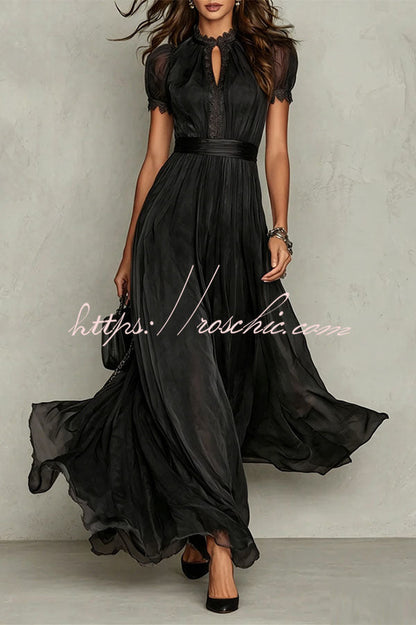 Purple Arabella Chiffon Maxi Dress
