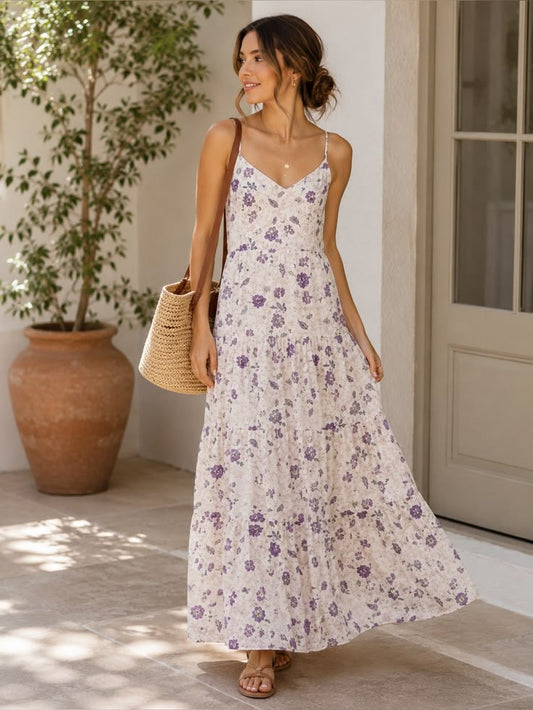 Kali Paisley Spaghetti Strap Maxi Dress