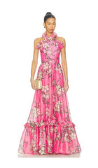 Isabelle Floral Print Silk Dress