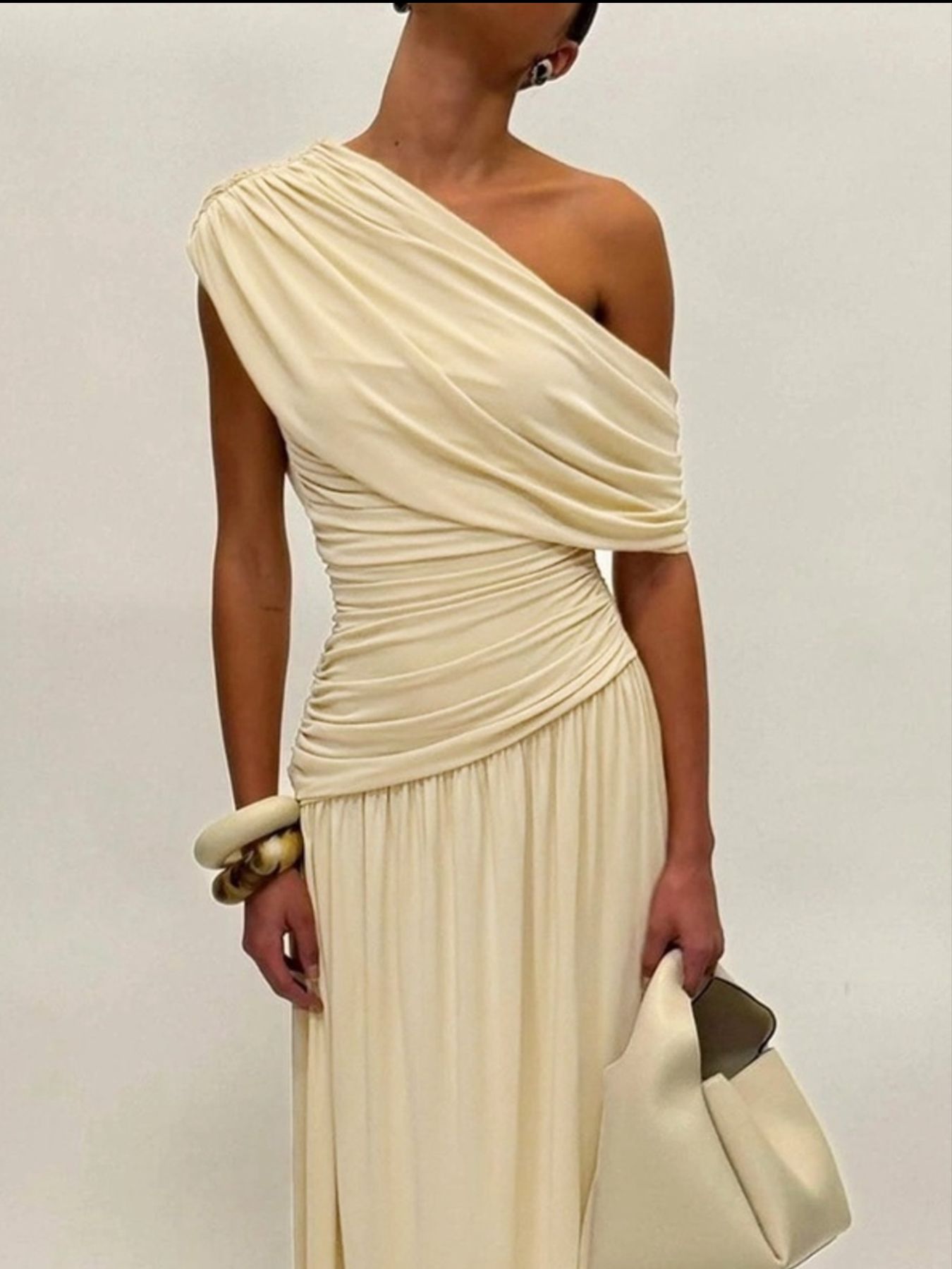 Shoulder Ruched Maxi Dress Margot One-Shoulder Ruched Maxi Dress