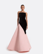 Pia Colorblock Silk Maxi Dress