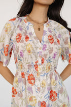 Botega Midi Dress | Ivory Multi Floral - S