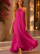 Marlowe Halter Tiered Maxi Dress
