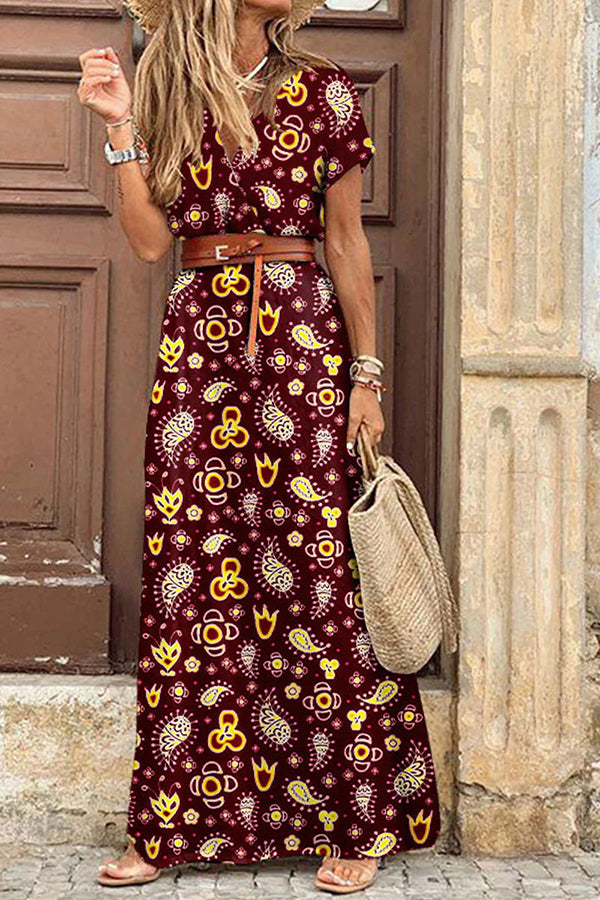 White Margot Paisley Maxi Dress