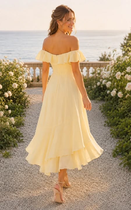 Arabella Chiffon High-Low Dress
