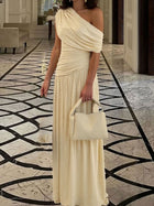 Margot One-Shoulder Ruched Maxi Dress