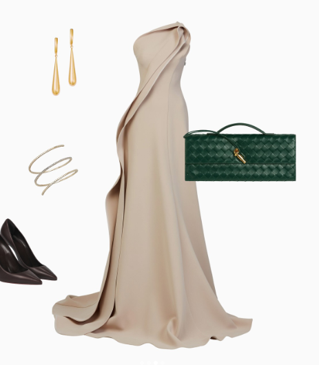 Picture Color Margot Satin Mermaid Dress