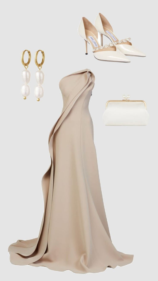 Picture Color Margot Satin Mermaid Dress
