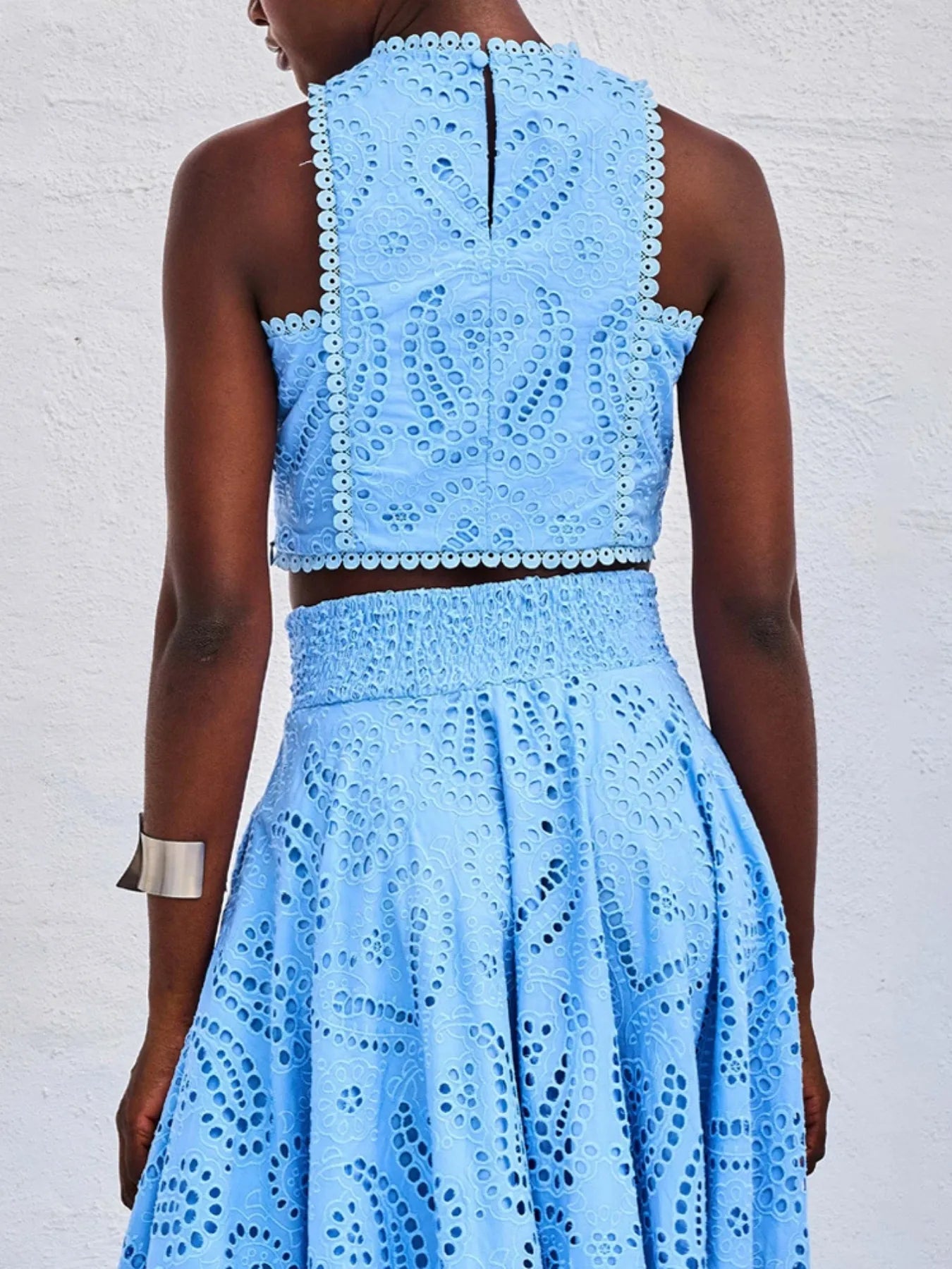 Yellow Margot Eyelet Lace Maxi Dress