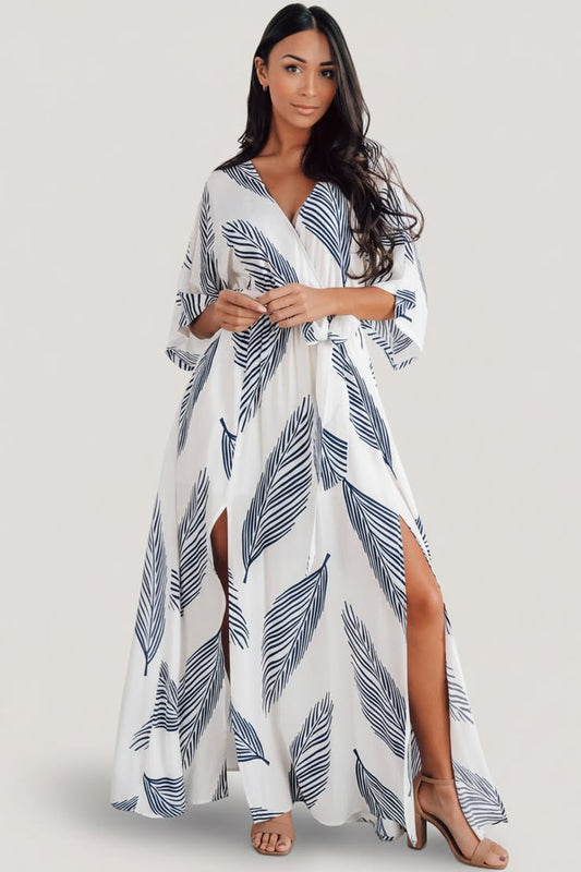 Baltic Born Womens Corinth Maxi Dress | Navy Print | Size: XXXL