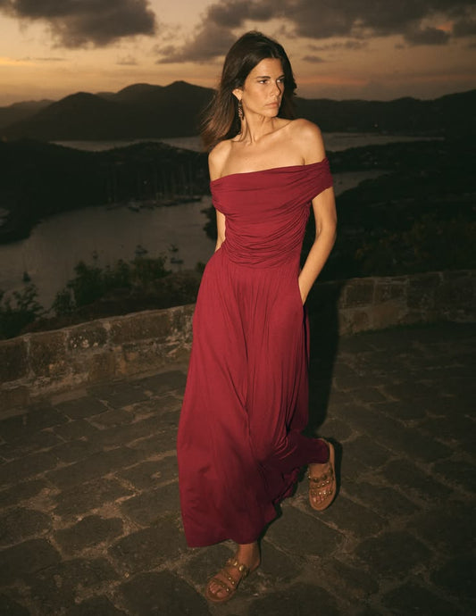 Margot Ruched Jersey Dress