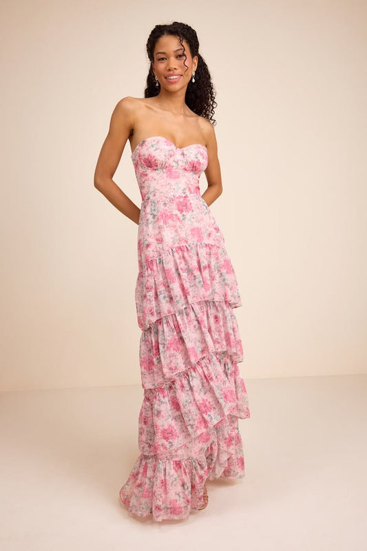 Dessie Floral Tiered Maxi Dress