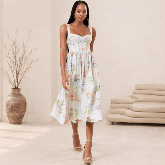 ITALIAN HOLIDAY Bridgette Linen Dress