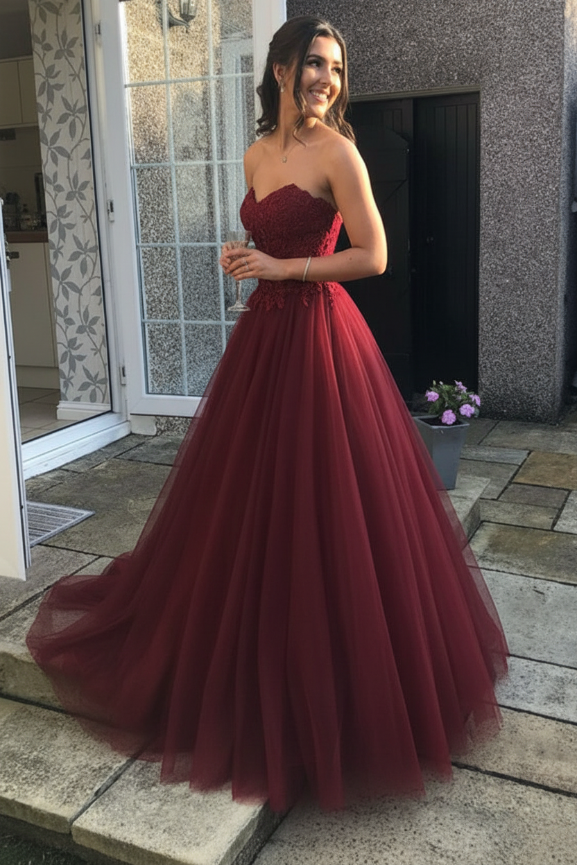 Royal Blue Arabella Tulle A-Line Gown