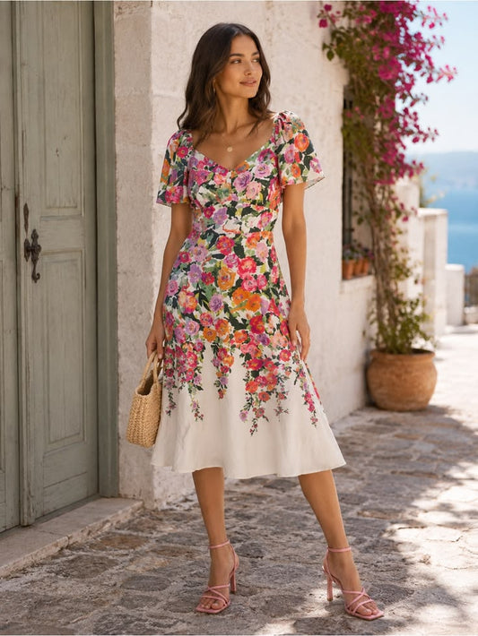 Margot Floral Midi Dress