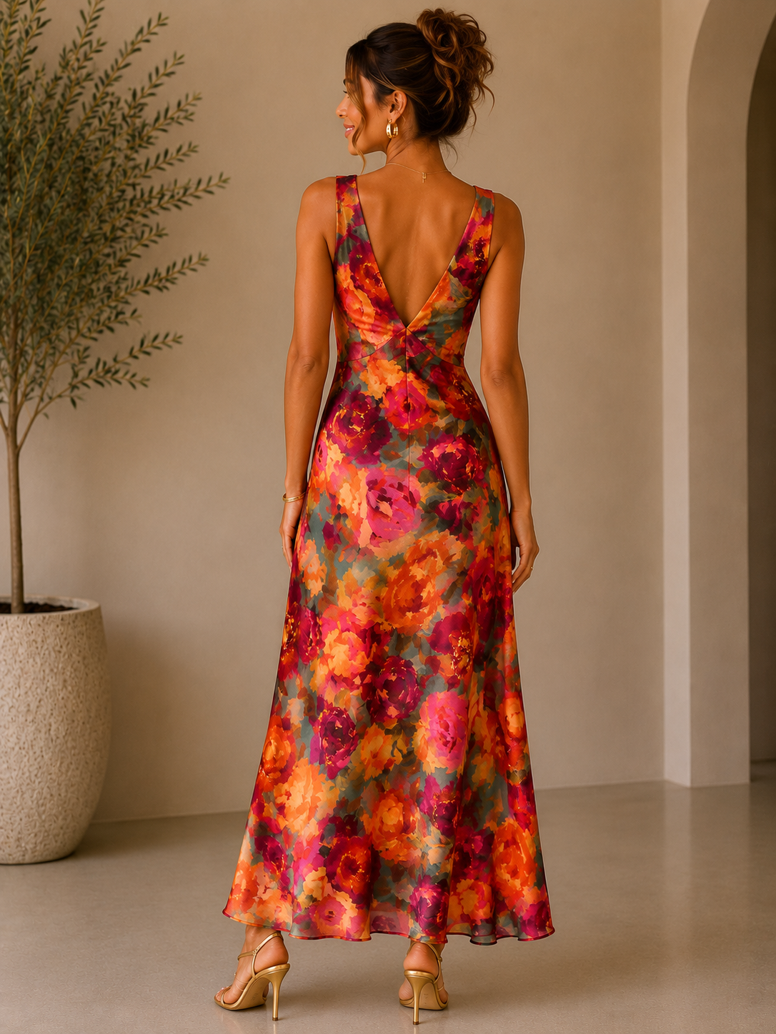 Alicia Floral Midi Dress