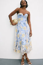 Carina Embroidered Midi Dress