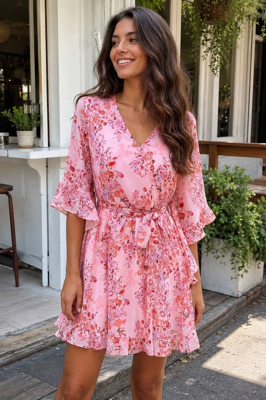 Audrey Printed Midi Dress