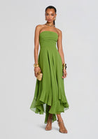 Louisa Chiffon Dress - Kiwi / L